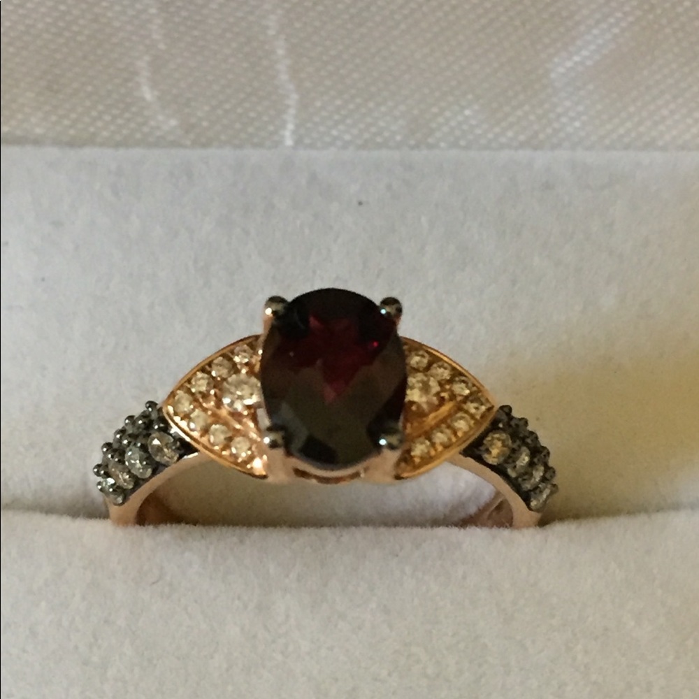 14k rose gold levian garnet ring
